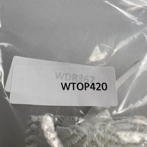 White House Black Market White Bell Sleeve Lace Square Neck Blouse Size XS - Picture 15 of 16